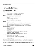 Preview for 16 page of Variquest Cutout Maker 1800 User Manual