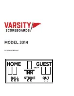 VARSITY Scoreboards 3314 Installation Manual preview