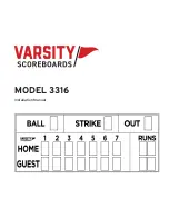 Предварительный просмотр 1 страницы VARSITY Scoreboards 3316 Installation Manual