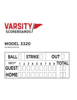 VARSITY Scoreboards 3320 Installation Manual preview