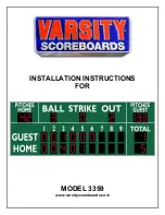 VARSITY Scoreboards 3359 Installation Instructions Manual preview