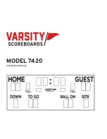 VARSITY Scoreboards 7420 Installation Manual preview