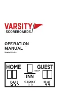 Предварительный просмотр 1 страницы VARSITY Scoreboards Baseball Operation Manual