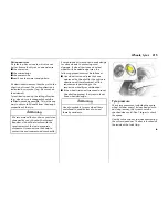 Предварительный просмотр 219 страницы Vauxhall Vectra Operation & Maintenance Instructions Manual