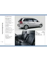 Предварительный просмотр 18 страницы Vauxhall Zafira Specifications