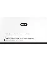 Предварительный просмотр 12 страницы Vax AP series User Manual