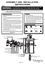 Vaxcel T0366 Assembly And Installation Instructions preview