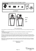 Preview for 5 page of Vaxcel T0717 Assembly And Installation Instructions