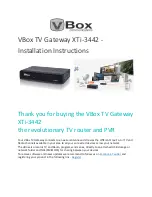 Предварительный просмотр 1 страницы VBOX XTI 3442 Installation Instructions Manual