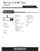 Предварительный просмотр 2 страницы VDO CD 1327 Manual