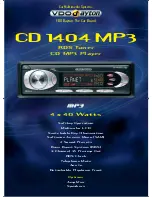 Preview for 1 page of VDO CD 1404 MP3 - Datasheet