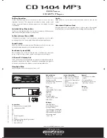 Preview for 2 page of VDO CD 1404 MP3 - Datasheet