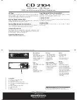 Preview for 2 page of VDO CD 2104 - Datasheet