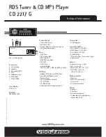 Preview for 2 page of VDO CD 2217 G Product Information