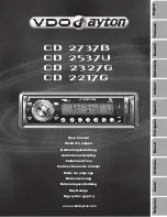 Preview for 1 page of VDO CD 2217 G User Manual