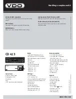 Preview for 2 page of VDO CD 413 - Datasheet