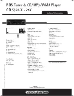Preview for 2 page of VDO CD 5326 X - Product Information