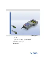 Предварительный просмотр 1 страницы VDO CTC II Testing Instructions