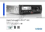 Preview for 1 page of VDO DTCO 1381 Operating Instructions Company & Driver
