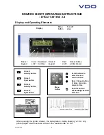 Preview for 1 page of VDO DTCO 1381 Operating Instructions Manual