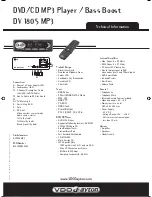 Preview for 2 page of VDO DV 1805 MP3 Specification Sheet