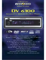 VDO DV 6100 Specifications preview