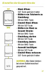 Preview for 17 page of VDO M3 WR Short Instruction Manual