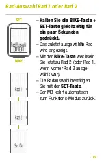 Preview for 19 page of VDO M3 WR Short Instruction Manual