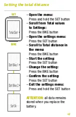 Preview for 41 page of VDO M3 WR Short Instruction Manual