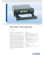 Preview for 1 page of VDO MODULAR TACHOGRAPH MTCO 1324 Datasheet
