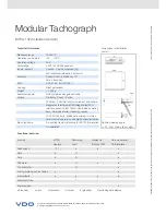 Preview for 2 page of VDO MODULAR TACHOGRAPH MTCO 1324 Datasheet