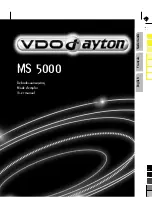 VDO MS 5000 - Mode D'Emploi preview