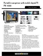 Preview for 1 page of VDO PN 4000 Product Information