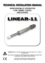 vds LINEAR-11 Technical Installation Manual предпросмотр