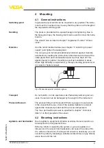 Предварительный просмотр 9 страницы Vega EL 2 Operating Instructions Manual