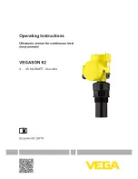 Vega VEGASON 62 Operating Instructions Manual preview