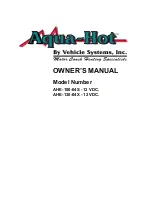 Vehicle Systems Aqua-Hot AHE-100-04S Owner'S Manual preview