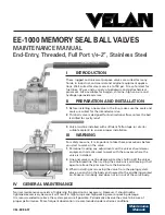 VELAN EE-1000 Maintenance Manual preview