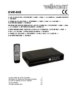 Velleman DVR4H3 Installation Manual preview