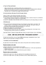 Предварительный просмотр 2 страницы Velleman TREASURE HUNTER CS50 Manual