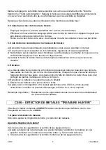 Предварительный просмотр 5 страницы Velleman TREASURE HUNTER CS50 Manual