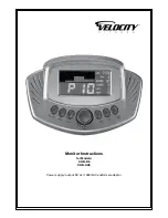 Velocity Fitness CHB-R6 Instructions Manual preview