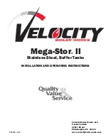 Velocity Mega-Stor II Installation And Operating Instructions Manual preview