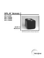 Preview for 1 page of Velodyne SPL-1000R Manual