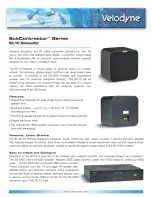 Preview for 1 page of Velodyne SubContractor SC-10 Specifications