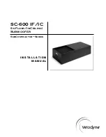 Preview for 1 page of Velodyne SUBCONTRACTOR SC-600 Amplifier Installation Manual