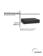 Preview for 1 page of Velodyne Subcontractor SC-602 User Manual