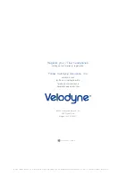 Предварительный просмотр 8 страницы Velodyne vTrue User Manual And Warranty Information