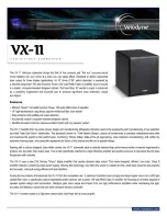 Preview for 1 page of Velodyne VX-11 Datasheet