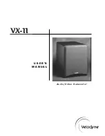 Preview for 1 page of Velodyne VX-11 User Manual